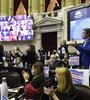 Los legisladores aplauden la sanción de la norma en el Congreso.  (Fuente: Prensa de Diputados)