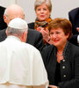 Georgieva, la titular del FMI, apoyó el impuesto. El Papa pide modificaciones en la distribución de la riqueza. (Fuente: AFP)
