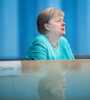 Merkel insistió en la importancia de la vacuna para enfrentar la ola de covid. (Fuente: AFP)
