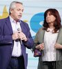 Alberto Fernández y Cristina Kirchner la noche de la derrota electoral.