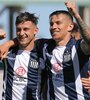 Los jugadores de Talleres en uno de los festejos (Fuente: NA)