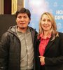 Alejandro Vilca junto a Myriam Bregman, candidata del FIT-U en CABA.