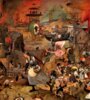 La loca Meg, quien dirige un ejército de mujeres para rapiñar el infierno. El cuadro de Bruegel es de 1563. 