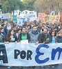 Una de las primeras marchas de los movimientos estudiantiles y de mujeres y diversidades en reclamo de justicia por María Emma Córdoba  (Fuente: Télam)