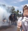 Las Madres fueron reprimidas con gases y se enfrentaron a la policía montada (Fuente: Télam)