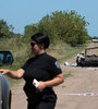 Así se encontró el Audi TT con el cuerpo carbonizado, presuntamente de la mujer (Fuente: Sebastián Granata)