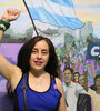Pamela Valenzuela Cisternas es vocera de la Coordinadora Feminista 8M.  (Fuente: Sofía Alberti)