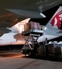 Uno de los cuatro aviones de carga que trajeron lo materiales hasta Termas de Río Hondo.   (Fuente: Prensa MotoGP)