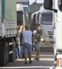 Las reuniones de los camioneros se mutiplicaron en toda la jornada. (Fuente: Sebastián Granata)