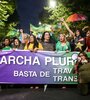 La marcha contra los travesticidios en el último Encuentro en La Plata. (Fuente: Jose Nico)