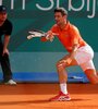 Djokovic lanza su raqueta durante el partido (Fuente: AFP)