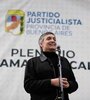 Máximo Kirchner en el plenario de la rama sindical del PJ bonaerense organizado en el predio de Luz y Fuerza.