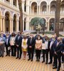 Los gobernadores en Casa Rosada en diciembre del año pasado, cuando firmaron el consenso fiscal. 