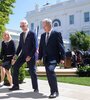 La premier sueca Magdalena Andersson, Biden y el presidente de Finlandia Sauli Niinisto en Washington.  (Fuente: EFE)