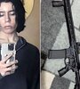 Salvador Ramos y las armas que exhibió en Internet.