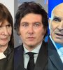 Patricia Bullrich, Javiere Milei y José Luis Espert, con la cultura de las armas norteamericana como objetivo.