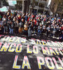 La Multisectorial contra la Violencia Institucional se movilizó a la puerta de los Tribunales. 