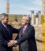 El presidente Alberto Fernández junto a su par de Paraguay, Mario Abdo Benítez. (Fuente: Télam)