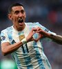 Di María festeja su gol, el segundo de Argentina (Fuente: EFE)