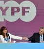 Cristina Kirchner y Alberto Fernández en Tecnópolis. (Fuente: Leandro Teysseire)