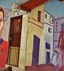 Ramona Medina, un icono de la lucha y resistencia en la villa 31 durante la pandemia: está retratada en su territorio con un balde en la mano. 