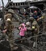 Evacuación de Irpin, al noroeste de Kiev, Ucrania. (Fuente: AFP)