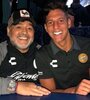 Servio con Maradona en la etapa de Dorados de Sinaloa (Fuente: Instagram Gaspar Servio)