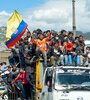 Caravana indígena en Quito de protesta contra el gobierno de Lasso.  (Fuente: AFP)