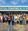 Reclamo de anestesistas frente al Hospital Pediátrico Humberto Notti, donde ya se suspendieron 500 cirugías por el reclamo. Imagen: Asociación Mendocina de Profesionales de la Salud