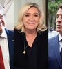 Las tres caras de la segunda vuelta en Francia: Jean-Luc Mélenchon, Marine Le Pen y Emmanuel Macron.