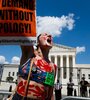 La Corte Suprema en Washington, cercada de manifestantes. (Fuente: AFP)