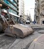 Trabajos a fondo en una calle clave en el centro de la ciudad.