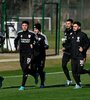 El plantel de River durante el entrenamiento (Fuente: Prensa River)