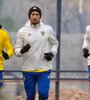 Orsini, Izquierdoz y Benedetto trotan (Fuente: Prensa Boca)