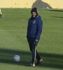 La confianza de Carlos Tevez durante la práctica de Rosario Central (Fuente: Télam)