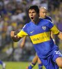 Roncaglia festeja un gol con la camiseta de Boca (Fuente: NA)