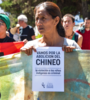 "La violación a las niñas indígenas es criminal", dice el cartel que sostiene una mujer indígena. (Fuente: Movimiento de Mujeres y Disidencias Indígenas por el Buen Vivir)