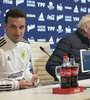 Lionel Scaloni, el DT, y César Luis Menotti, director de selecciones de la AFA (Fuente: NA)