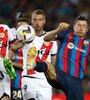 Lewandowski no pudo coonvertir en su estreno en el Camp Nou (Fuente: AFP)