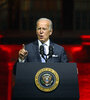 Biden llamó a defender la democracia en Philadelphia. (Fuente: AFP)