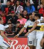 Boca festeja el gol de Briasco para el 1-0 a los 10 minutos de juego (Fuente: Fotobaires)