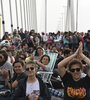 Más de 10 mil personas coparon el puente Rosario-Victoria. Pasado el mediodía, mucha gente comenzó a concentrarse debajo de la cabecera (Fuente: Andres Macera)