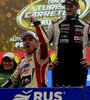 Werner festeja en el podio del autódromo Rosendo Hernández de San Luis. (Fuente: ACTC)