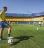 Las Gladiadoras ya practicaron en la Bombonera, que tendrá un gran marco (Fuente: Foto Prensa Boca)