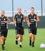 Gómez, Paredes y Lo Celso trotan en el predio de Inter Miami (Fuente: Prensa AFA)