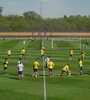 Boca se entrenó en Ezeiza con la mira puesta en Quilmes. (Fuente: Foto Prensa Boca)