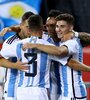 Julián Alvarez marcó el primer gol de Argentina (Fuente: AFP)