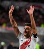 Ponzio durante el cierre de su partido homenaje (Fuente: Prensa River)