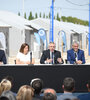 El Presidente junto a Martín Soria, Arabela Carreras, Jorge Ferraresi y María Emilia Soria. (Fuente: Presidencia)