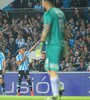 Charly Alcaraz festeja el primero de Racing. Lo que vino después, de novela. (Fuente: Fotobaires)